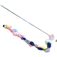 ANNAM Teether with pom pom string 50 cm, grey - Cat Toy