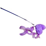 ANNAM Teether with pom pom string 52 cm, purple - Cat Toy