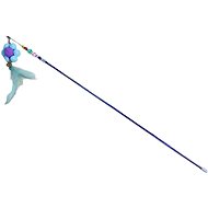 ANNAM Teaser paw for cats with feathers 55 cm, blue - Cat Toy