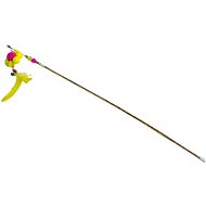 ANNAM Teaser paw for cats with feathers 55 cm, yellow - Cat Toy