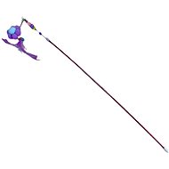 ANNAM Teaser paw for cats with feathers 55 cm, purple - Cat Toy