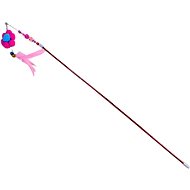 ANNAM Teaser paw for cats with feathers 55 cm, pink - Cat Toy