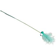 ANNAM Teaser for cats with feathers 55 cm, turquoise - Cat Toy