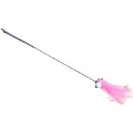 ANNAM Cat teaser with feathers 55 cm, pink - Cat Toy