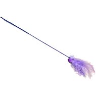 ANNAM Cat teaser with feathers 55 cm, purple - Cat Toy