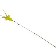 ANNAM Cat teaser with feathers 80 cm, yellow - Cat Toy