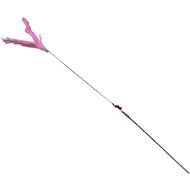 ANNAM Cat teaser with feathers 80 cm, pink - Cat Toy