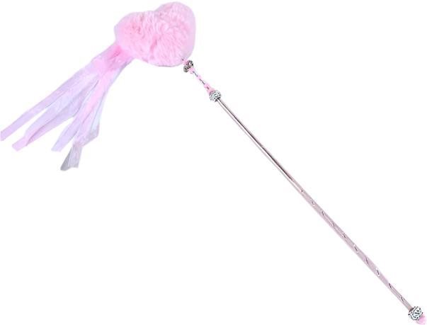 ANNAM Fluffy cat teaser 45 cm, pink - Cat Toy
