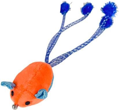ANNAM Mouse with tail for cats 20 cm, orange - Cat Toy