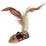 ANNAM Feather toy 15 cm, brown - Cat Toy Mouse