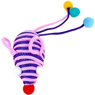 ANNAM Knitted mouse with rattle inside 20 cm, purple - Cat Toy Mouse