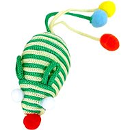 ANNAM Knitted mouse with rattle inside 20 cm, green - Cat Toy Mouse