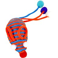 ANNAM Knitted mouse with rattle inside 20 cm, orange - Cat Toy Mouse