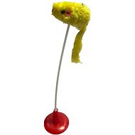 ANNAM Mouse on suction cup 20 cm, yellow - Cat Toy Mouse
