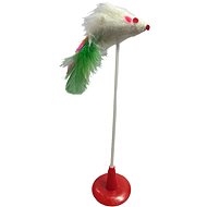 ANNAM Mouse on suction cup 20 cm, white - Cat Toy Mouse