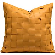 ANNAM Leather cover, space yellow 45 × 45 cm - Pillowcase