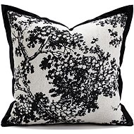 ANNAM Natural style tree cover, black and white 45 × 45 cm - Pillowcase