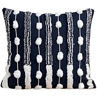 ANNAM Viking cover with white elements, black 45 × 45 cm - Pillowcase