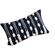 ANNAM Viking cover with white elements, black 30 × 50 cm - Pillowcase