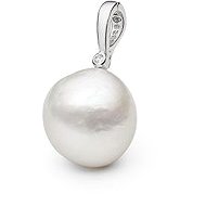 ANNA PERLY Attractive silver pendant with Edison pearl and zircon (Ag 925/1000; 3 g) - Charm