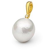 ANNA PERLY Attractive gold-plated pendant with Edison pearl and zircon (Ag 925/1000; 3 g) - Charm