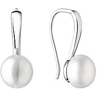 ANNA PERLY Simple and elegant silver earrings with white pearl (Ag 925/1000; 4.8 g) - Earrings