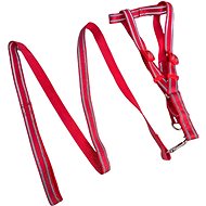 ANNAM Reflective leash set with harness, harness 45-55 cm, red - Leash