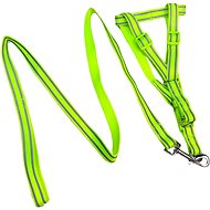 ANNAM Reflective leash set with harness, harness 45-55 cm, green - Leash
