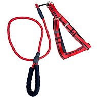 ANNAM Leash with harness 46-60 cm × 115 cm, red - Leash