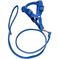 ANNAM Cross leash with harness, blue - Leash
