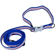 ANNAM Fabric leash 180 cm long, 2 cm wide, blue-red - Leash