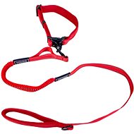 ANNAM Flexible leash with collar, leash 115 cm, collar 35-55 cm, red - Leash