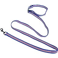 ANNAM Leash 2,5 × 180 cm, length is freely adjustable, blue-red - Leash