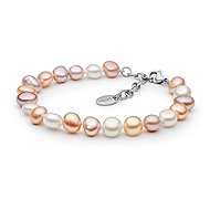 ANNA PERLY Bracelet made of genuine baroque multicolour pearls with attractive variable clasp - Bracelet