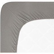 Andrea Simone Jersey Lycra boxspring sheet 200 × 220 cm, granite gray - Bedsheet
