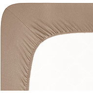 Andrea Simone Sheet Jersey Lycra boxspring 90 × 200 cm, taupe gray - Bedsheet