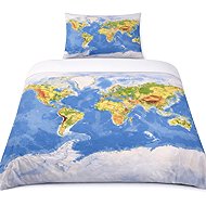 AO Consulting two-piece bed linen - Map of the world - Bed Linen