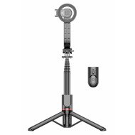 Apexel 3-in-1 Selfie Stick Tripod with magnetic mount & Cold shoe mount - Selfie Stick