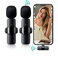Apexel 2 Pack Wireless Lavillar Microphone (Lighting interface) - Microphone