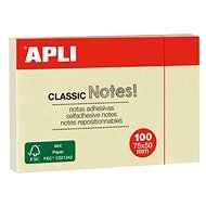 APLI 50 × 75 mm, 100 lístků, žlutý - Sticky Notes