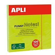 APLI 75 × 75 mm, 100 lístků, zářivě zelený - Sticky Notes