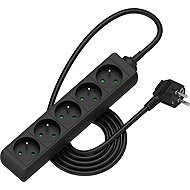 AlzaPower extension cord 230V 5 sockets 1.5m black - Extension Cable
