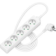 AlzaPower extension cord 230V 5 sockets 1.5m white - Extension Cable