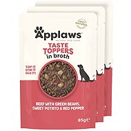 Applaws capsule Dog Taste Toppers Broth Beef with sweet potatoes 3 × 85 g - Dog Food Pouch