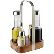 APS Set of cutlery in wooden stand WOOD 40437 - Condiments Tray