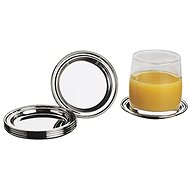APS Set of 6 stainless steel coasters, diameter 10 cm, 35711 - Placemat