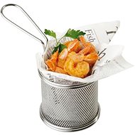 APS Stainless steel serving basket 9 cm, round - Small Basket