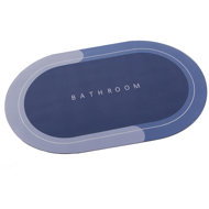 Verk Oval Microfiber Bathroom Rug Blue - Bath Mat