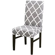 APT Universal chair cover with pattern - grey and white - Chair Cover