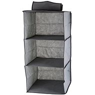 Verk 01325 Hanging organizer with 3 compartments 30×30×60cm grey - Hanging closet organiser